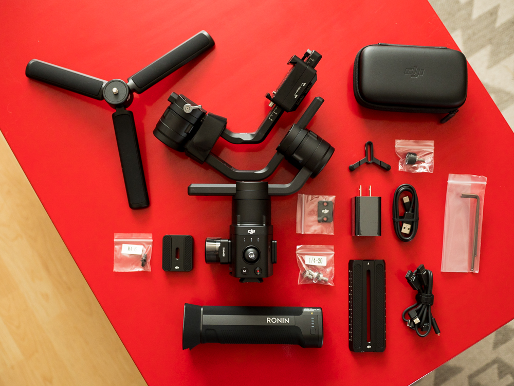 DJI Ronin-S package contents