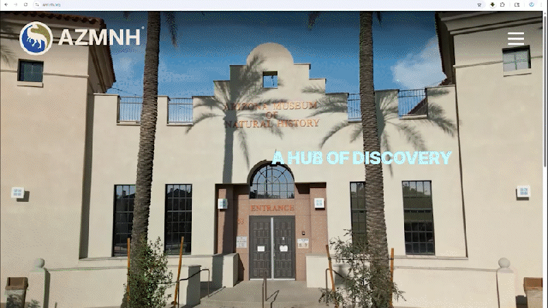 AZMNH website video banner